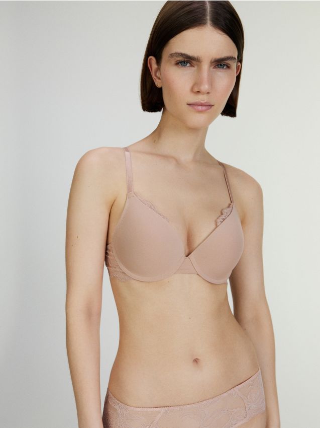 Reserved - sutien push-up - roz-pudră