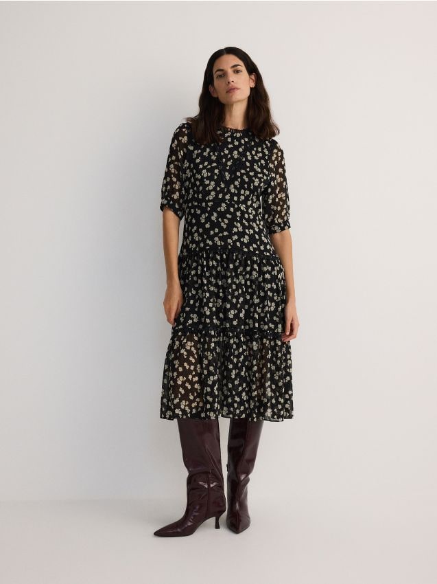 Patterned midi dress - RESERVED
