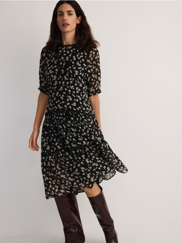 Patterned midi dress - RESERVED