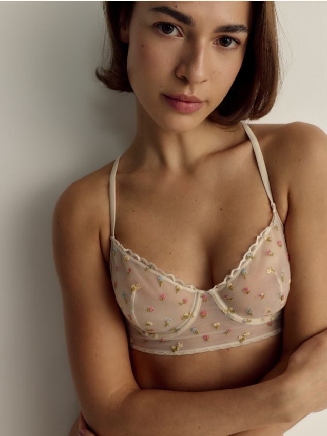 Reserved - ladies` brassiere - nude