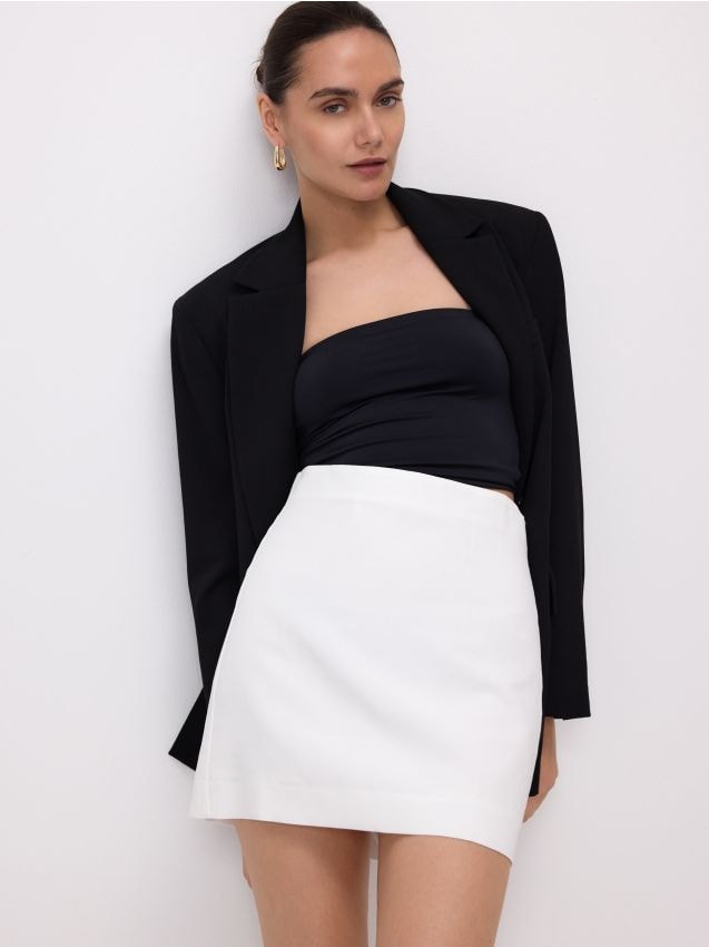 Linen blend mini skirt - RESERVED