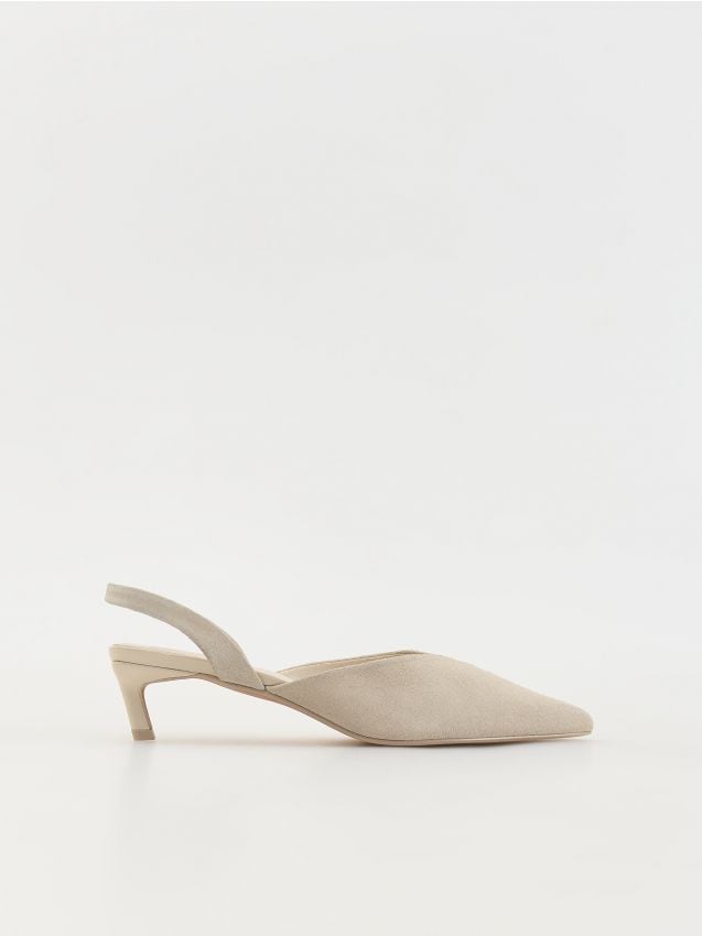 Mules à talons en daim - RESERVED