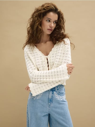 Gilet à motif ajouré