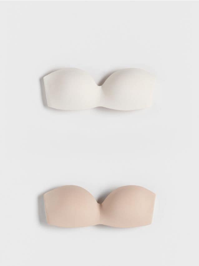 Reserved - set de 2 sutiene bandaj - crem