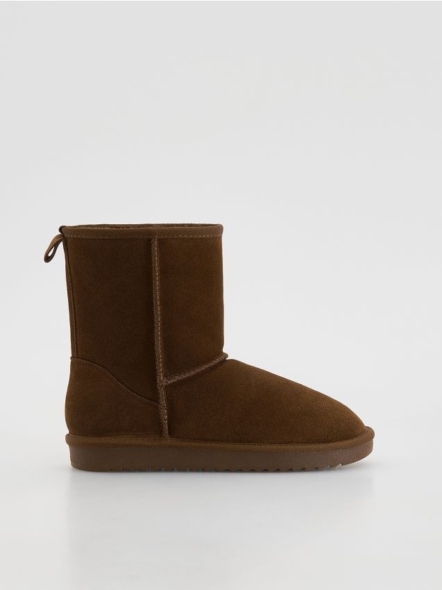 Reserved - Ghete impermeabile, peste gleznă - maro-închis