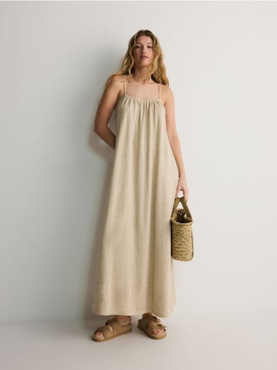 Сукня-максі з додаванням льону