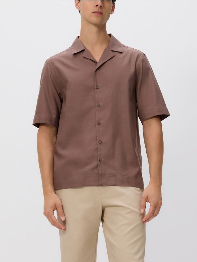 Chemise à coupe regular en coton égyptien - RESERVED