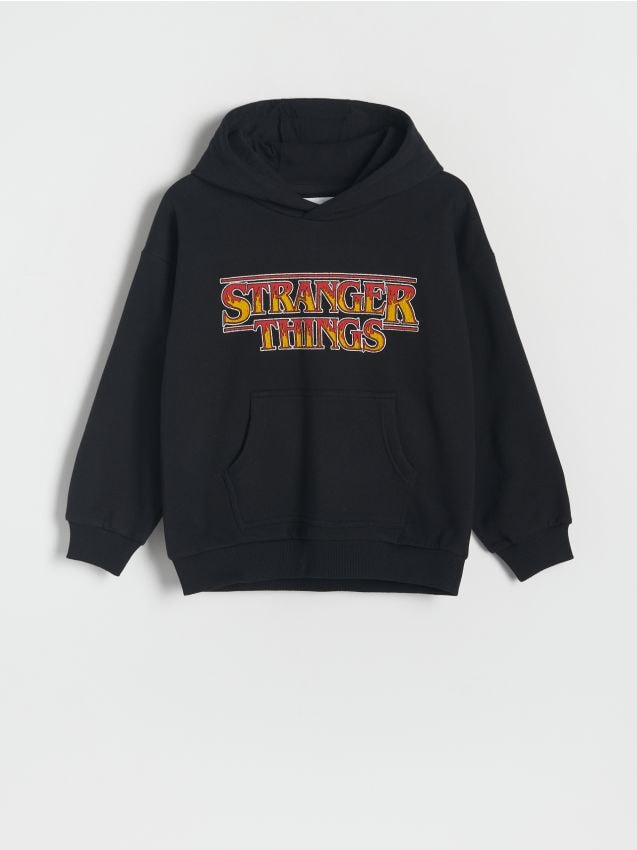 Reserved - Hanorac oversized Stranger Things - negru