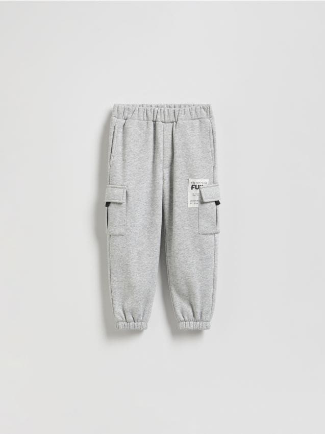 Reserved - Pantaloni cu petic - gri-închis
