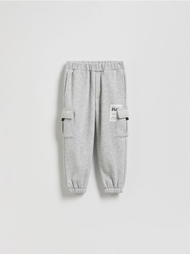 Reserved - Pantaloni cu petic - gri-închis