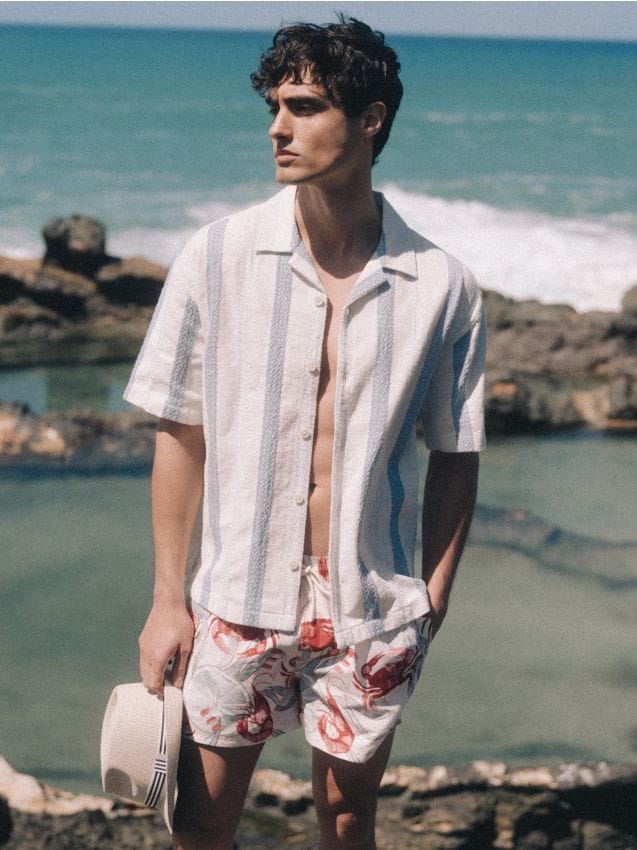 Patterned beach shorts - RESERVED