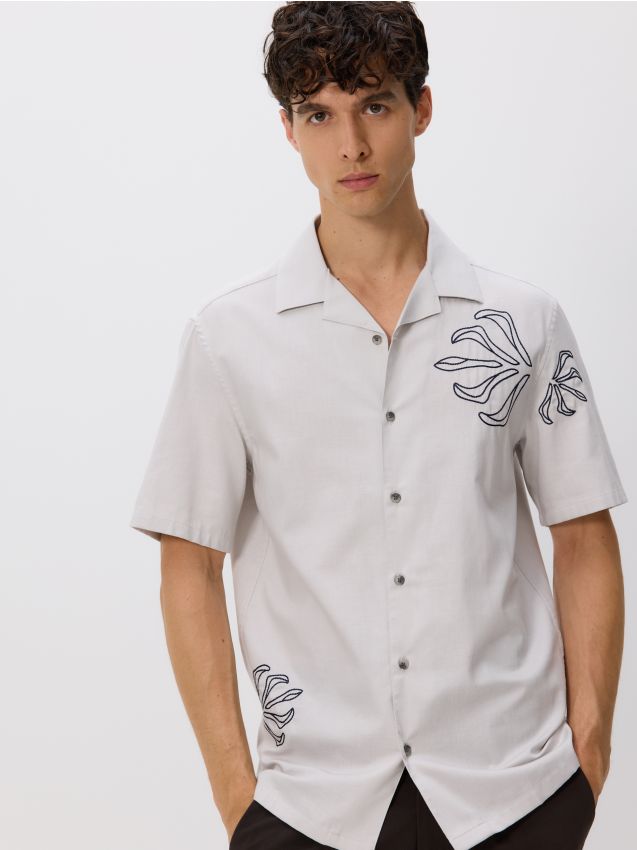 Regular fit overhemd van lyocell - RESERVED