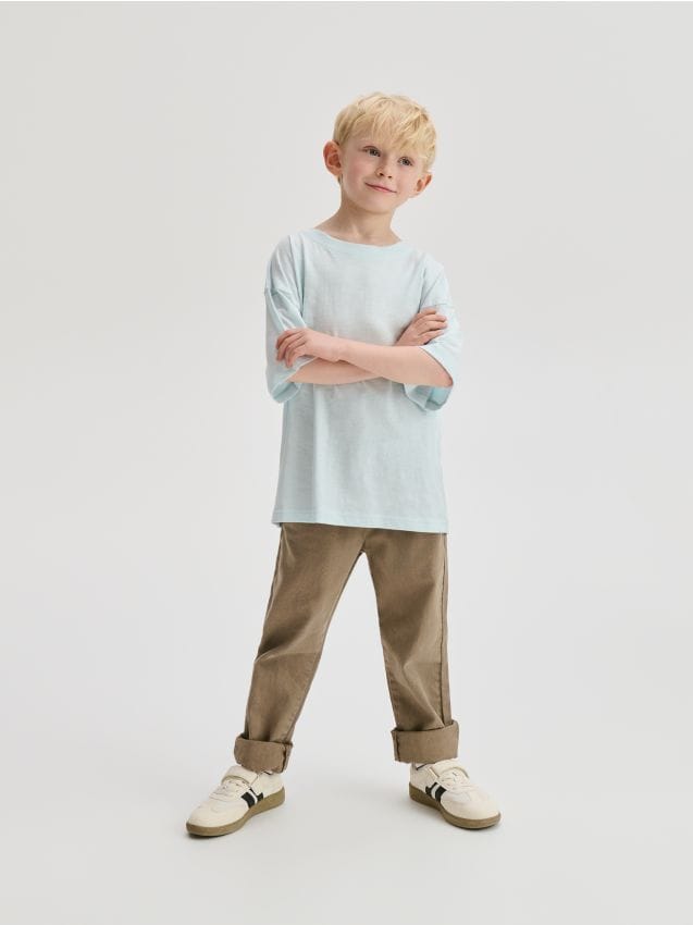 Oversized cotton rich T-shirt - RESERVED