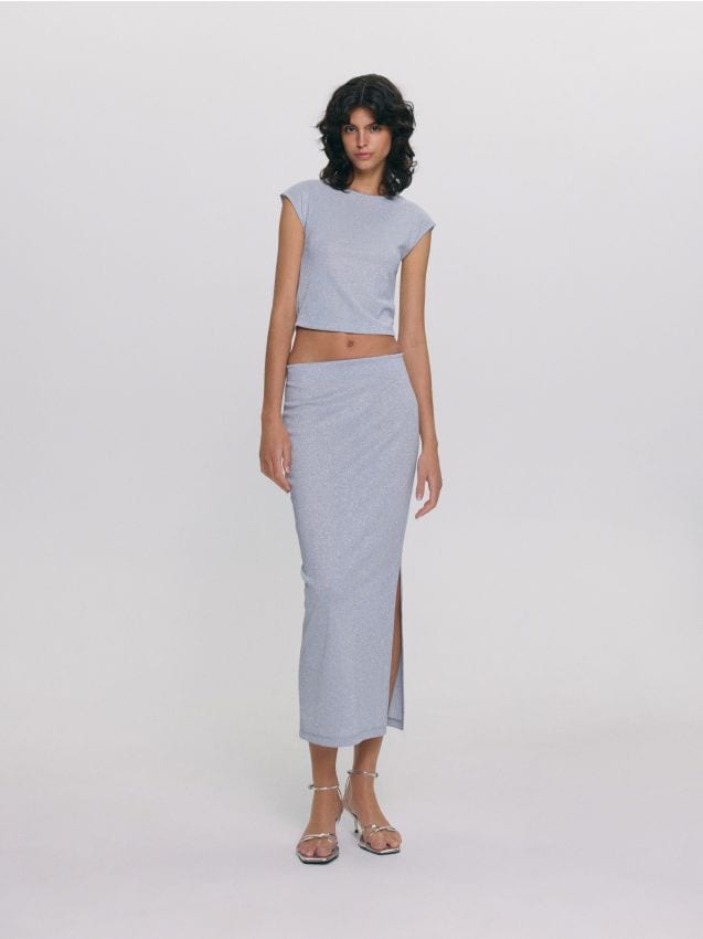 Metallic effect skirt - RESERVED