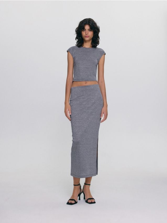 Metallic effect skirt - RESERVED
