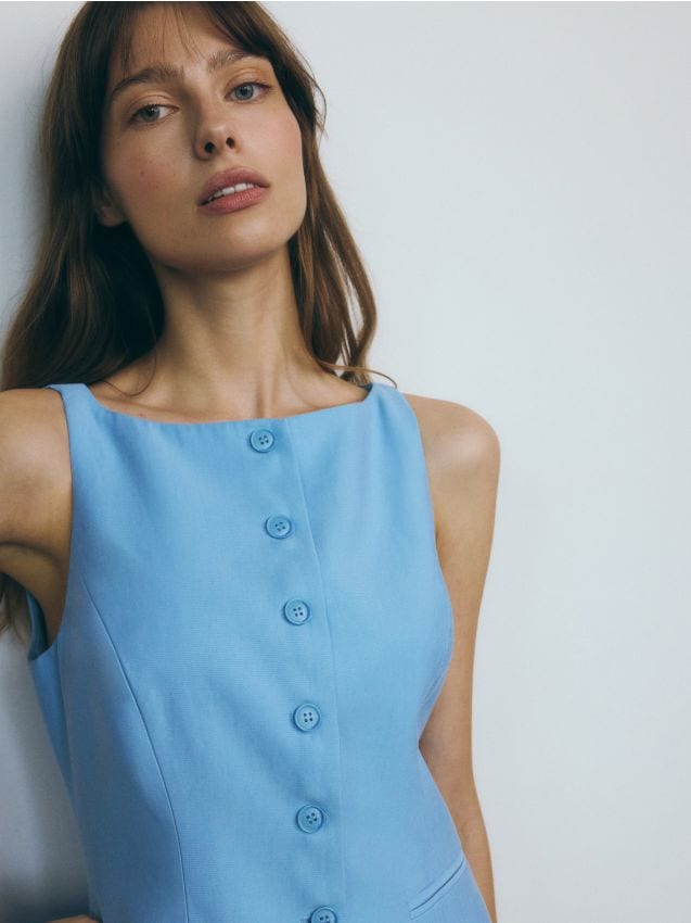 Reserved - ladies` vest - albastru-deschis