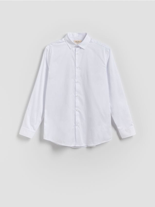 Slim fit cotton rich shirt - RESERVED