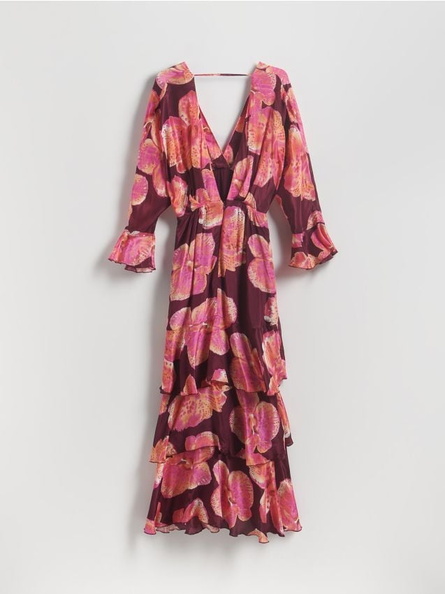 Reserved - Rochie maxi cu model original - multicolor Reserved - Rochie maxi cu model original - multicolor