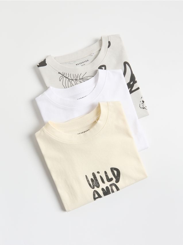 Reserved - BOYS` T-SHIRT - gri deschis