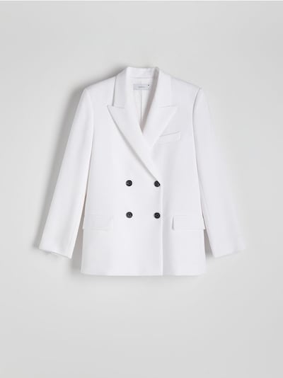 Viscose blend double-breasted blazer