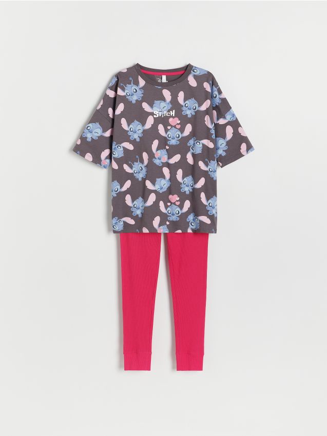Reserved - girls` pyjama - roz-fuchsia