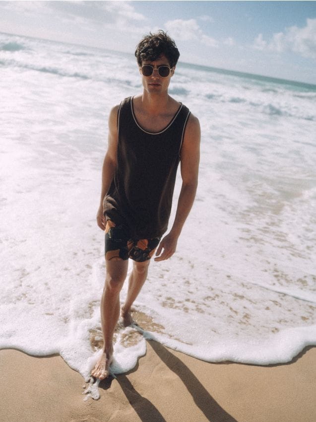 Patterned beach shorts - RESERVED
