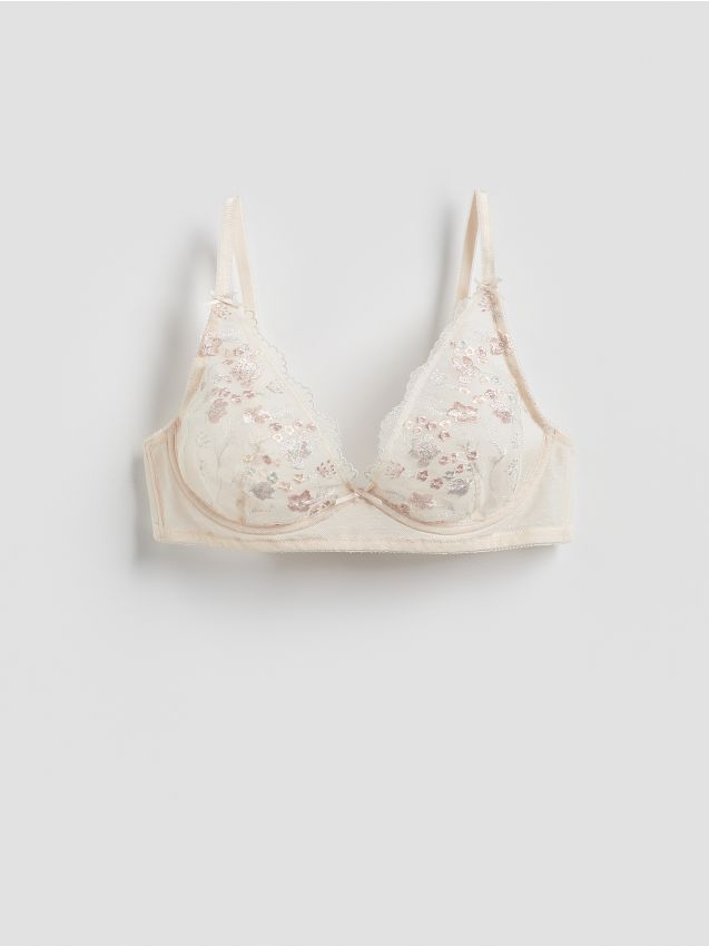 Reggiseno morbido con ricamo - RESERVED