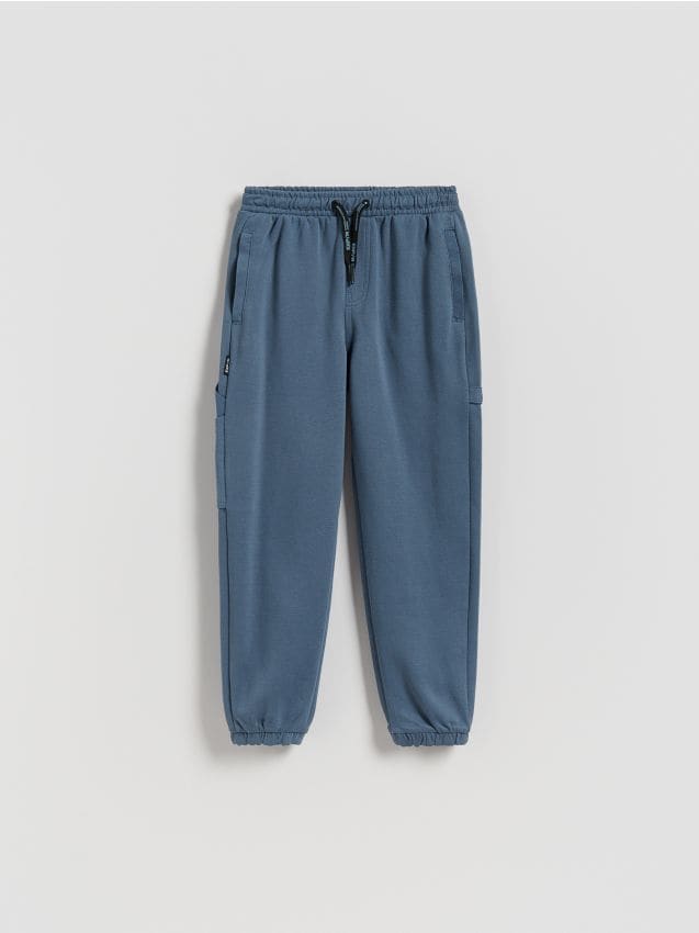 Reserved - Pantaloni jogger din bumbac - Albastru metalizat