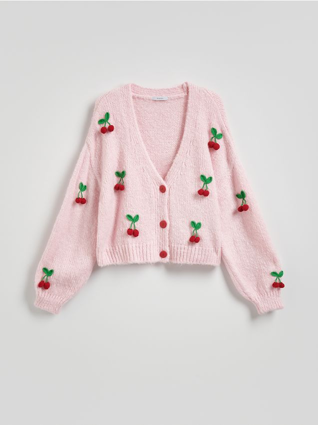 Strickjacke mit Applikationen - RESERVED