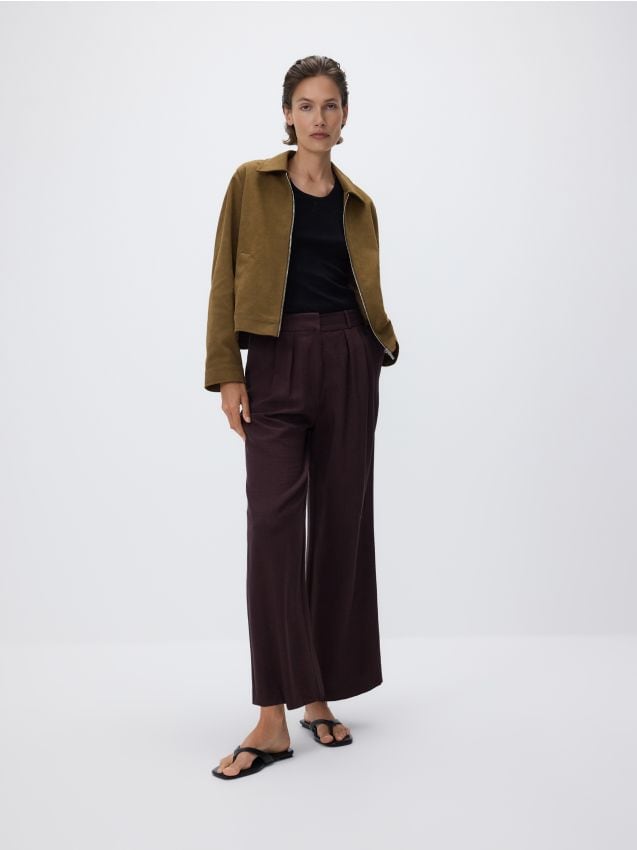 Trousers with Circulose® viscose - RESERVED