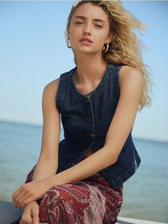 Veste sans manches en jean - RESERVED