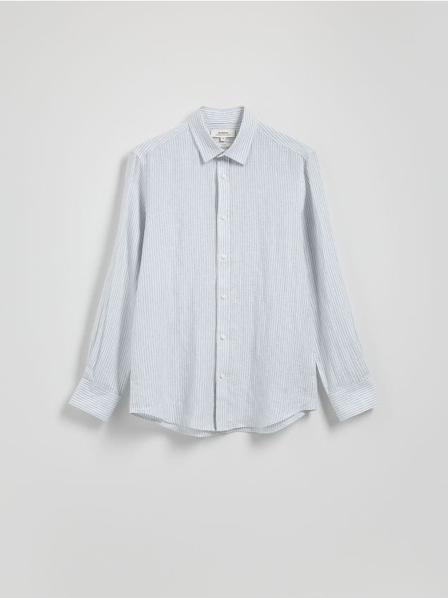 Regular fit linen shirt - RESERVED