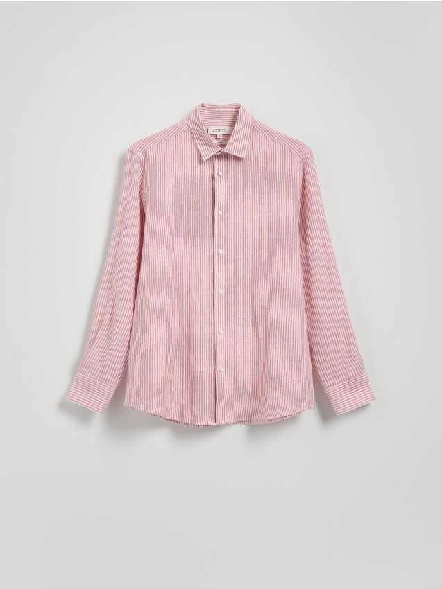 Regular fit linen shirt - RESERVED