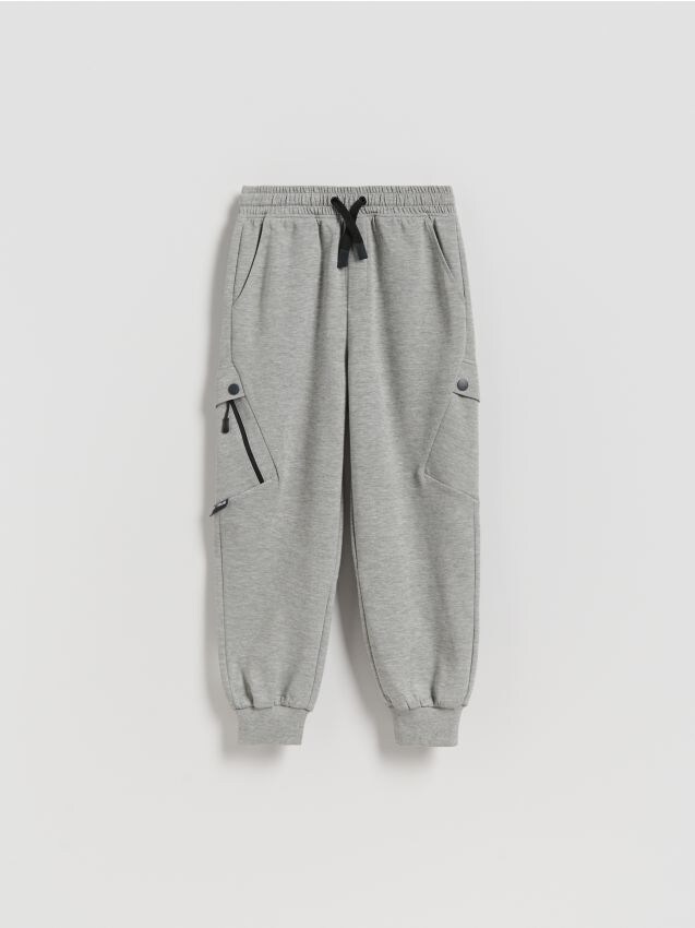 Reserved - Pantaloni sport oversized - gri deschis
