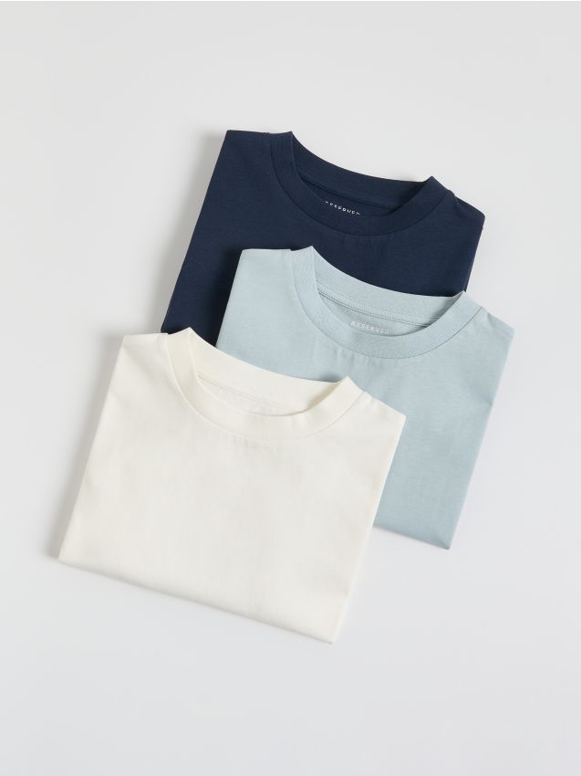 Cotton T-shirts 3 pack - RESERVED