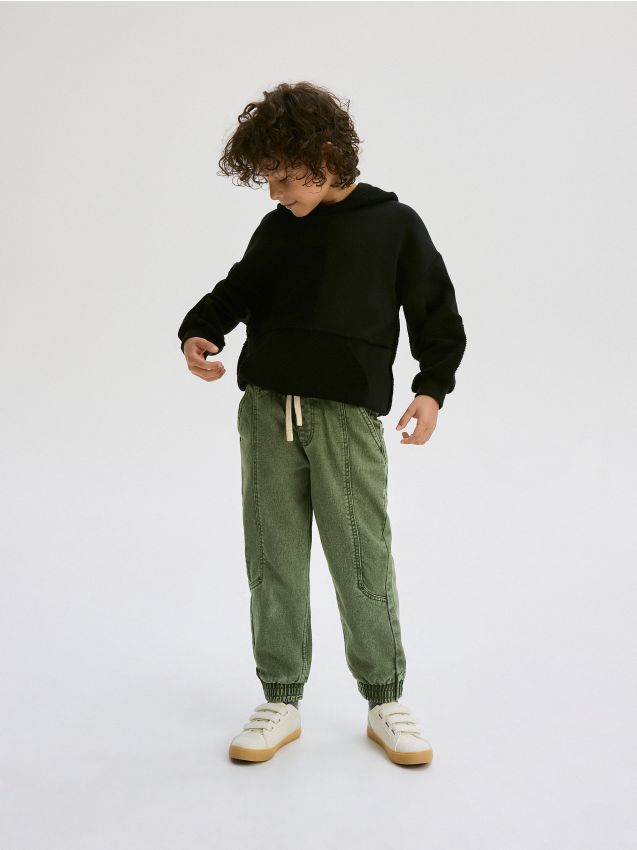 Reserved - blugi jogger elastici - verde