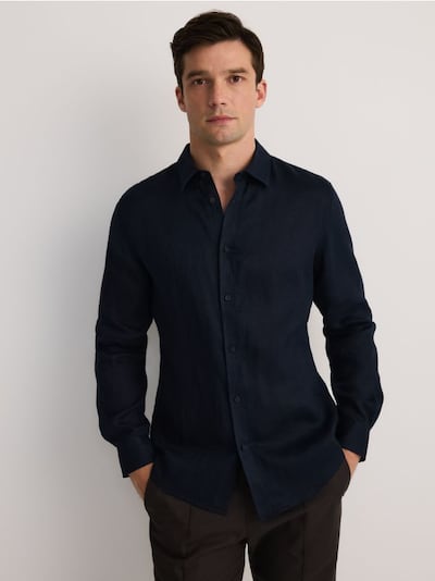 Regular fit linen shirt