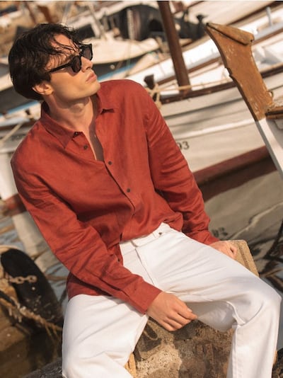 Regular fit linen shirt