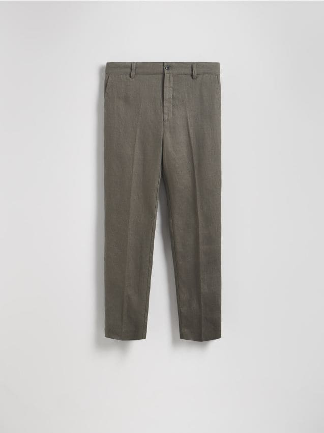 Regular fit linen pants - RESERVED