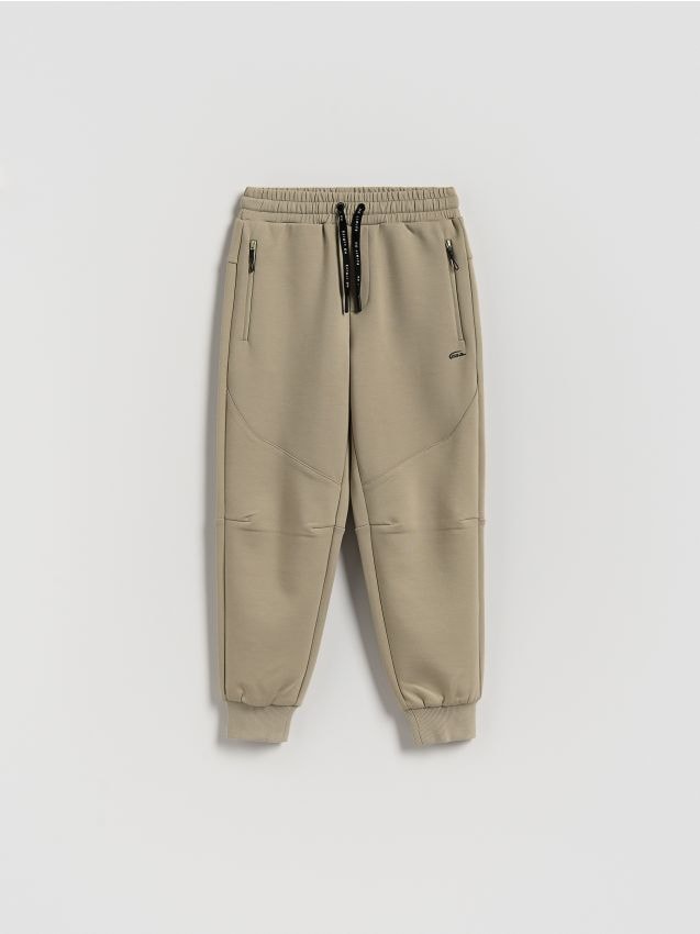 Reserved - Pantaloni din tricot - verde-oliv deschis