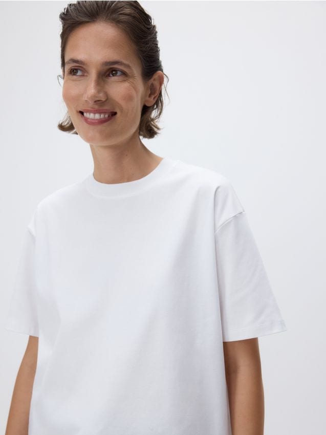 Oversized cotton rich T-shirt - RESERVED