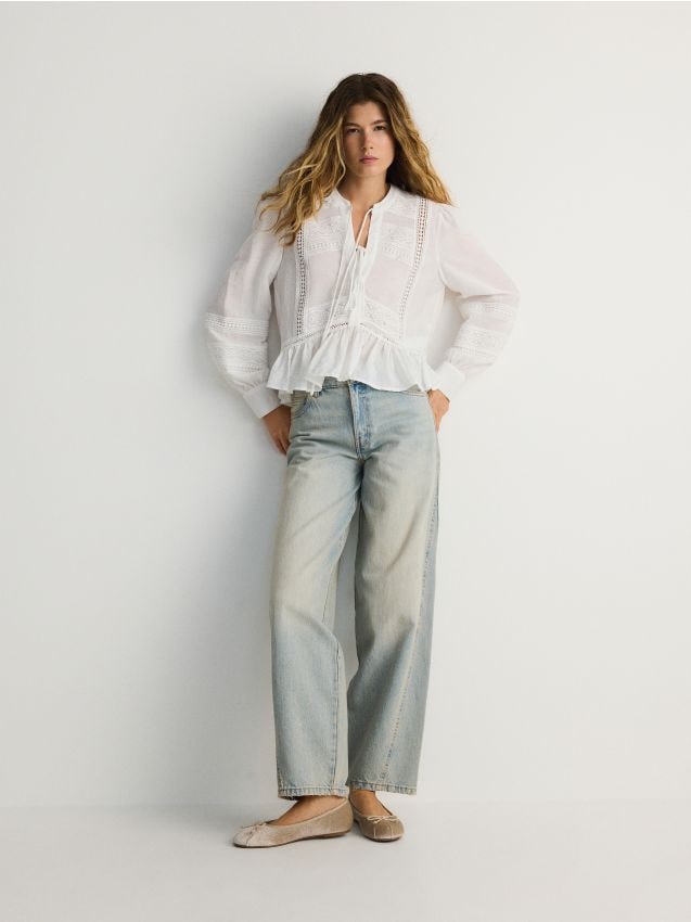 Balloon jeans with wash effect - RESERVED