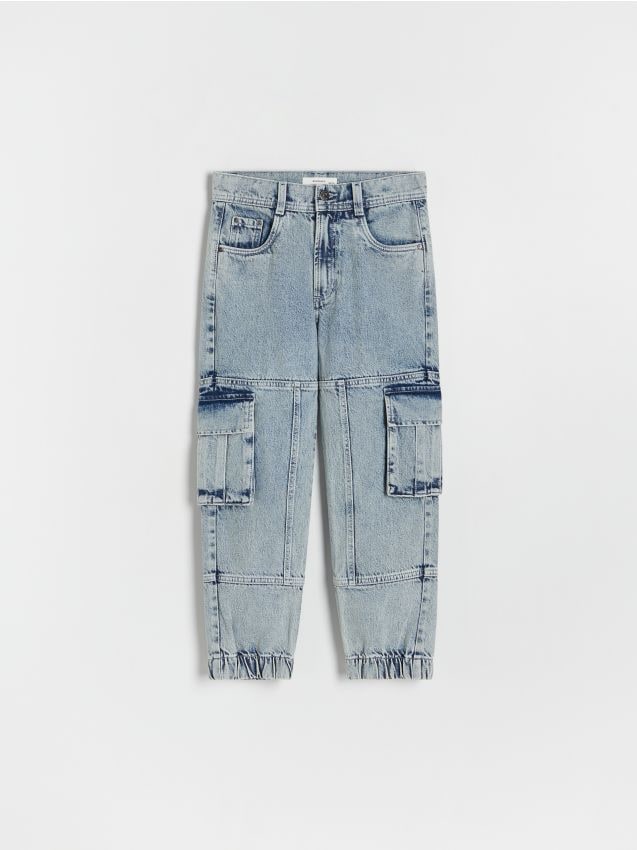 Reserved - Blugi Relaxed Fit - albastru