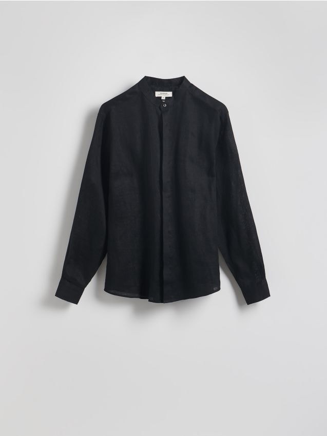 Regular fit linen shirt - RESERVED