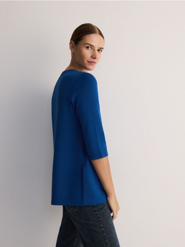 Reserved - LADIES` BLOUSE - albastru