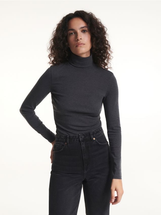 T-shirt à manche longue noir scintillant Donna Vestiti Top e t-shirt Top a maniche lunghe Reserved Top a maniche lunghe 