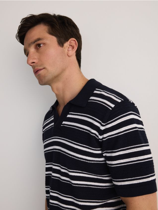 Regular fit poloshirt met structuur - RESERVED