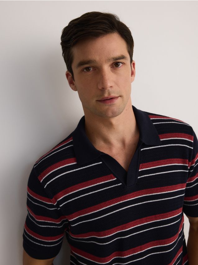 Regular fit poloshirt met structuur - RESERVED