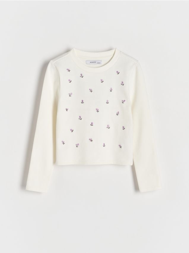 T-shirt with embroidered pattern - RESERVED