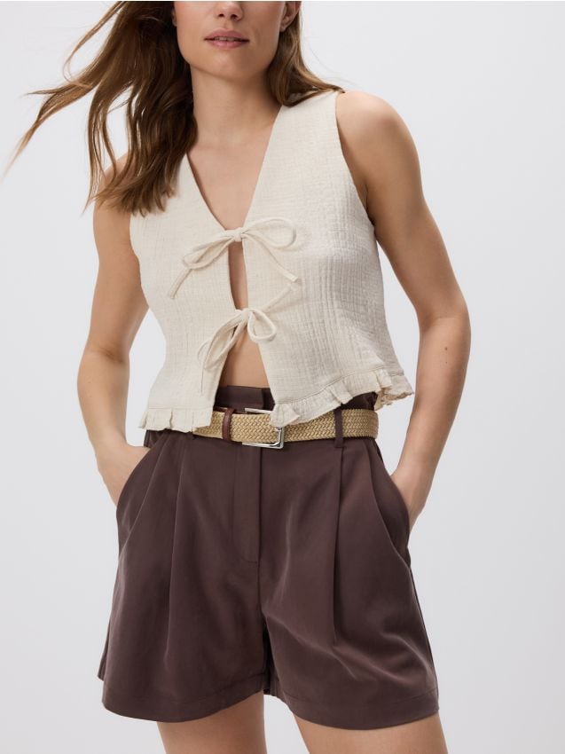 Shorts with wattled belt - RESERVED
